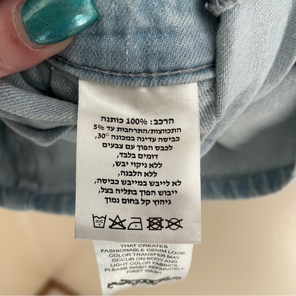 Tamnoon Denim.. Short Sleeve Short Romper, NWT Size M - Picture 12 of 13